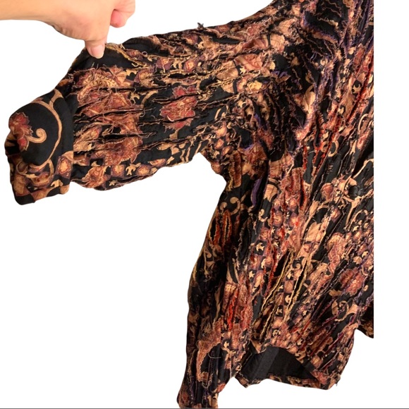 One of a kind Patricia P open front long print cardigan one size fits most - Picture 4 of 7